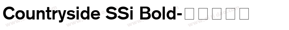 Countryside SSi Bold字体转换